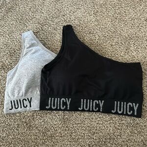 2 Juicy couture, one shoulder, athletic bras XL.
